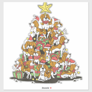 Funny beagle Christmas tree for beagle dog lovers