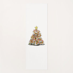 Funny beagle Christmas tree for beagle dog lovers Yoga Mat