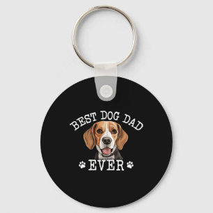Funny Beagle Dad Fathers Day Vintage Ever Dog Love Key Ring