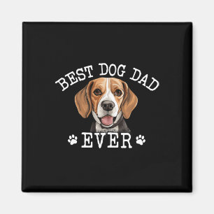 Funny Beagle Dad Fathers Day Vintage Ever Dog Love Magnet