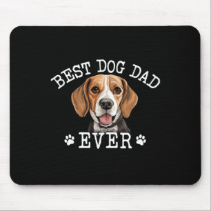 Funny Beagle Dad Fathers Day Vintage Ever Dog Love Mouse Mat