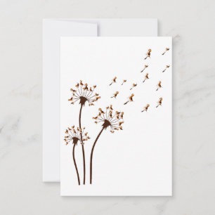 Funny Beagle Dandelions Beagle Dog  Thank You Card