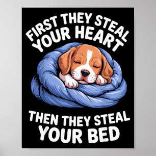 Funny Beagle Design For Men Women Hound Beagle Dog Poster