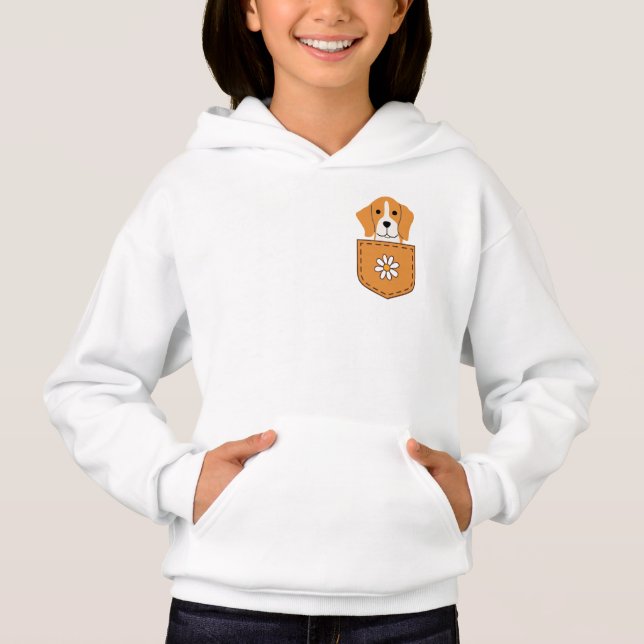 Funny Beagle Dog In The Pocket  (Front)