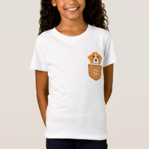 Funny Beagle Dog In The Pocket  T-Shirt