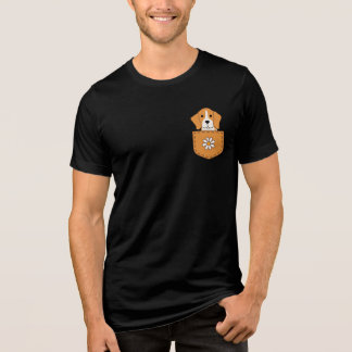 Funny Beagle Dog In The Pocket  Tri-Blend Shirt