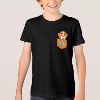 Funny Beagle Dog In The Pocket  Tri-Blend Shirt