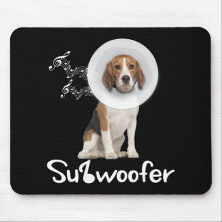 Funny Beagle Dog Lover Sub-Woofer Gift Mouse Mat
