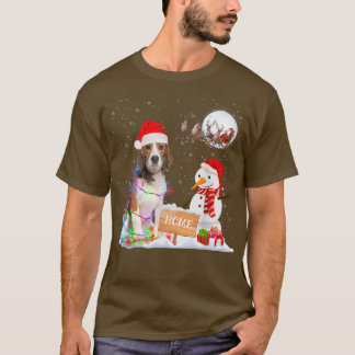 Funny Beagle Dog Merry Christmas Party Family Matc T-Shirt