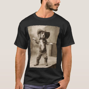 Funny Beagle Dog Silly Cowboy T-Shirt