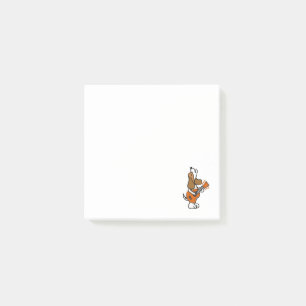 Funny Beagle Dog Singing and Playing Guitar Post-it Notes