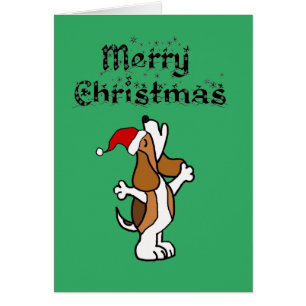 Funny Beagle Dog Singing Christmas Carols