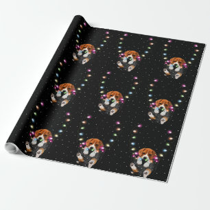 Funny Beagle In Pocket Santa Xmas Christmas Gift Wrapping Paper