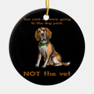 Funny Beagle Joke Dog Owner Mum Dad Lover Quote Ceramic Tree Decoration