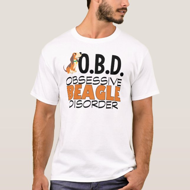 Funny Beagle Obsessed T-Shirt (Front)