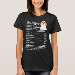 Funny Beagle Terrier Facts Nutrition Gift Beagle M T-Shirt