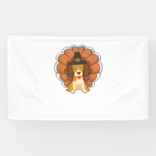Funny Beagle Turkey Funny Thanksgiving Dog Tee Banner