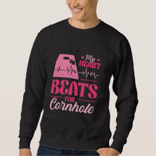 Funny Bean Bag Corn Hole Women Cornhole Sweatshirt