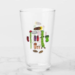 Funny Bean Puns Glass