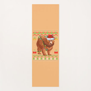Funny Bear Animal Lover Matching Ugly Grizzly Bear Yoga Mat