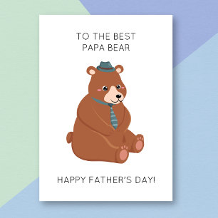 Funny Bear Animal Pun Father's Day Card