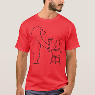 Funny Bear Barbecue Camping Nature Wildlife T-Shirt