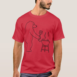 Funny Bear Barbecue Camping Nature Wildlife T-Shirt