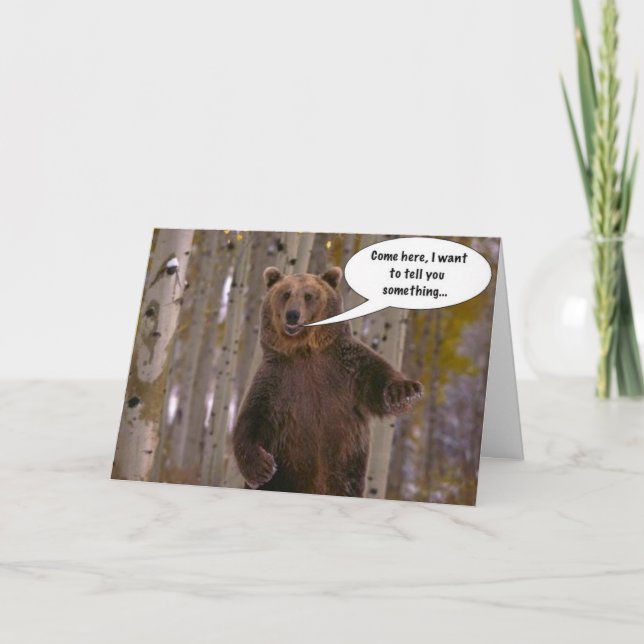 Funny Bear Birthday Card (Front)