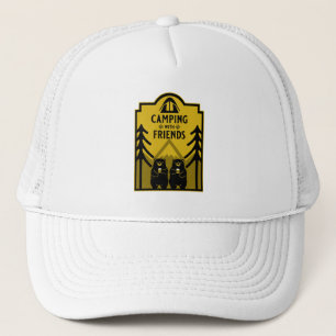 Funny Bear Camp Adventure Canada Trucker Hat