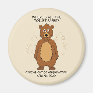 Funny Bear Cartoon Magnet