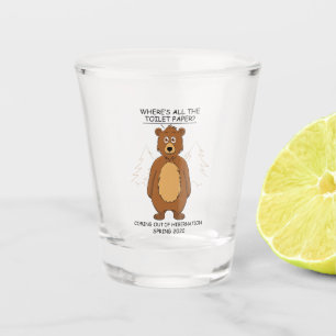 Funny Bear Cartoon Shot Glass
