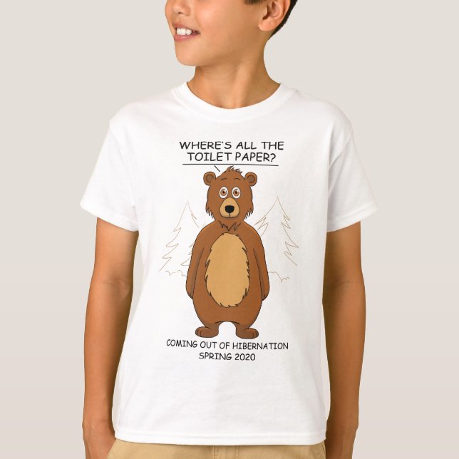 Funny Bear Cartoon T-Shirt (Front)