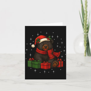 Funny Bear Christmas Pj Pajama Men Women Kids Pjs Card