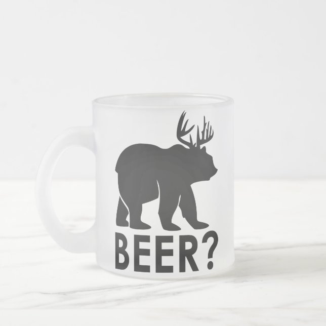 Funny Bear Deer Beer Mug (Left)