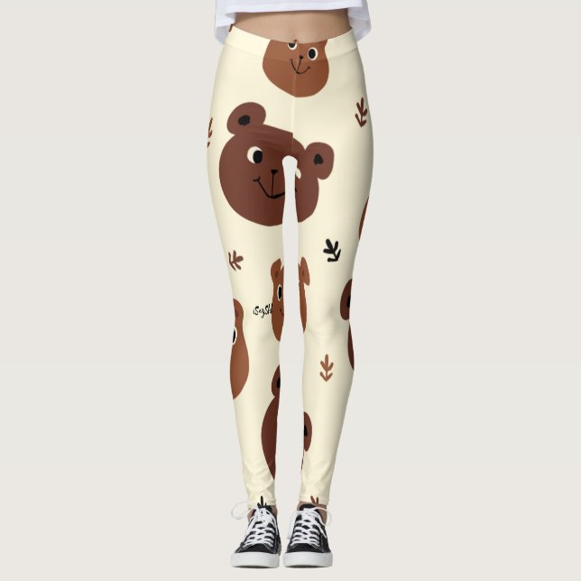 Funny bear face leggings (Front)