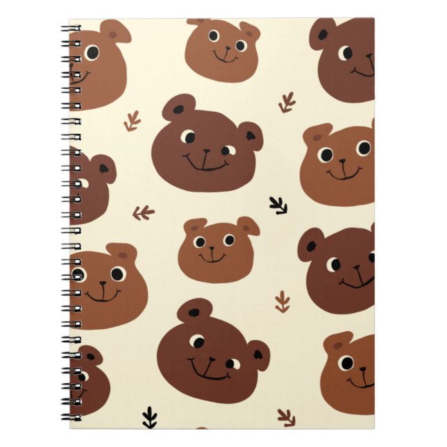 Funny bear face notebook (Front)