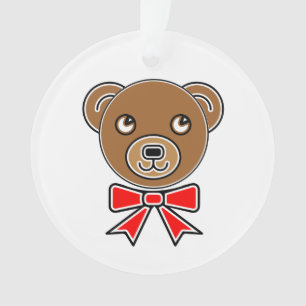 Funny bear face ornament