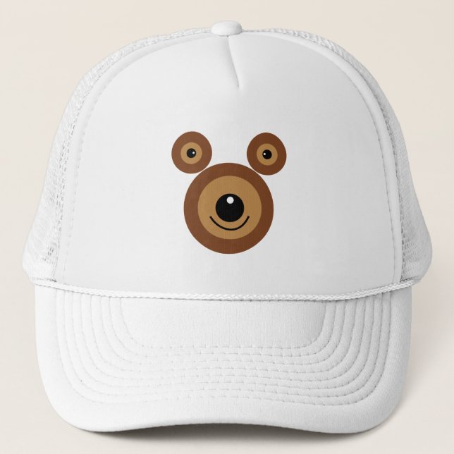 Funny bear face trucker hat (Front)