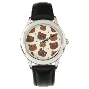 Funny bear face watch