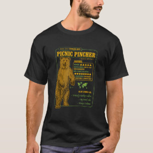 Funny Bear Fact File Picnic Pincher Grizzly Bear T-Shirt