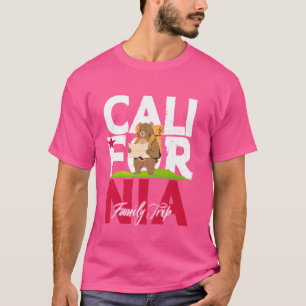 Funny Bear Hiking Adventure California Summer Fami T-Shirt