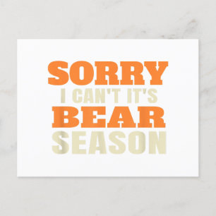 Funny Bear Hunting Holiday Postcard
