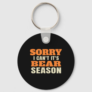 Funny Bear Hunting  Key Ring