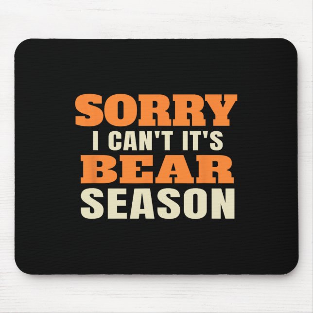 Funny Bear Hunting  Mouse Mat (Front)