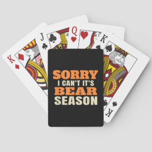 Funny Bear Hunting Playing Cards