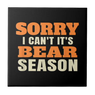 Funny Bear Hunting Tile