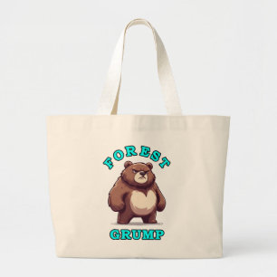 Funny Bear Large Tote Bag