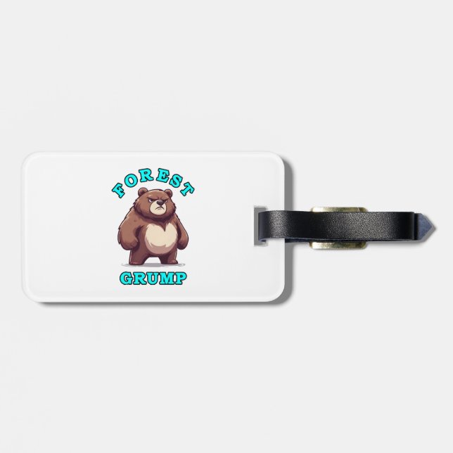 Funny Bear Luggage Tag (Back Horizontal)