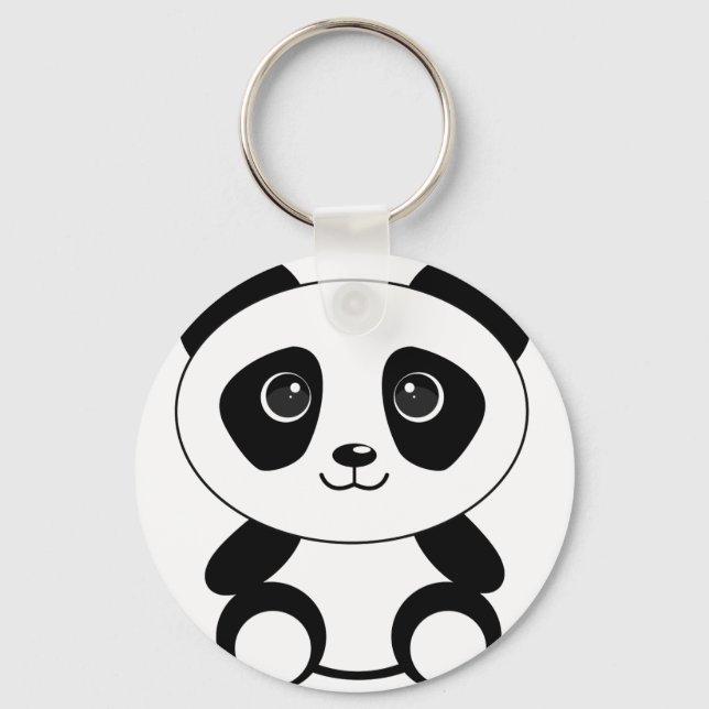 Funny bear panda bear panda animals key ring (Front)