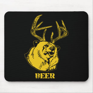 Funny Bear Plus Deer Equals Beer Deer Hunting Usa Mouse Mat
